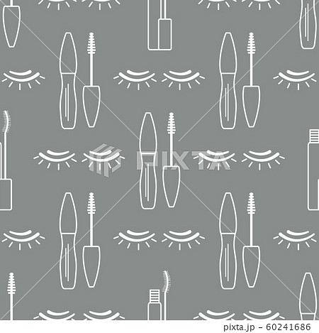 Vector seamless pattern with eyelashes Makeup 60241686