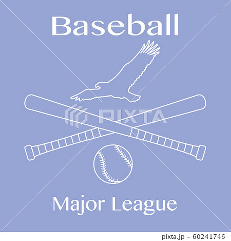 Baseball bats, ball and eagle Vector illustration 60241746