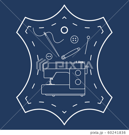 Illustration with tools and accessories for sewing 60241836