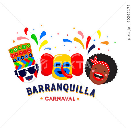 Carnaval de Barranquilla, Colombian carnival party. Vector illustration, poster and flyer Carnaval de Barranquilla, Colombian carnival party. Vector illustration, poster and flyer 60242172