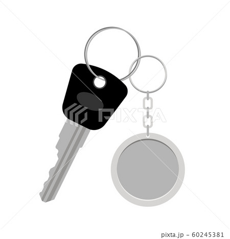 Blank metal keyring with key 60245381