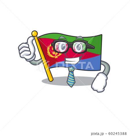 Cool Businessman flag eritrea cartoon in character 60245388