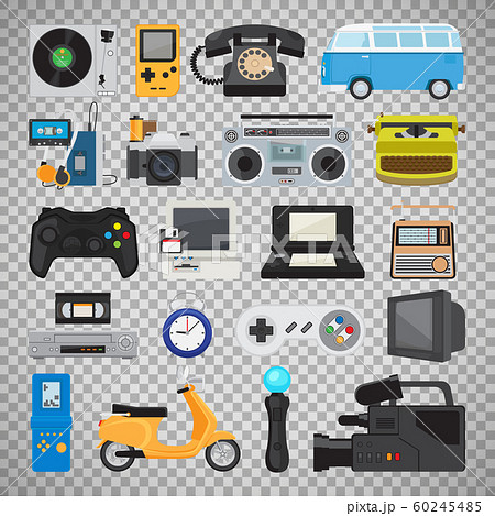 Hipster tech gadget icons 60245485