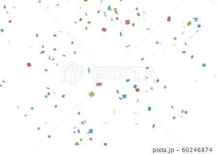 カラフル紙吹雪3dcgの画像のイラスト素材