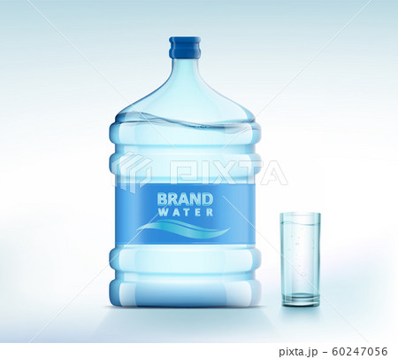 Bottle with clean, fresh water. Glass with a drink 60247056