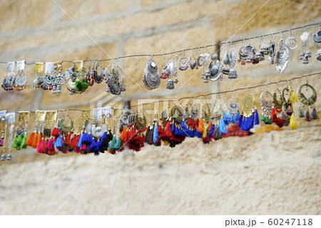Traditional imitation jewelry for sale, Gadisar Lake, Bikaner, Rajasthan, India Traditional imitation jewelry for sale, Gadisar Lake, Bikaner, Rajasthan, India 60247118