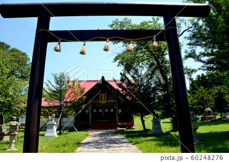 仁木町大江神社の二の鳥居と拝殿 仁木町大江神社の二の鳥居と拝殿 60248276