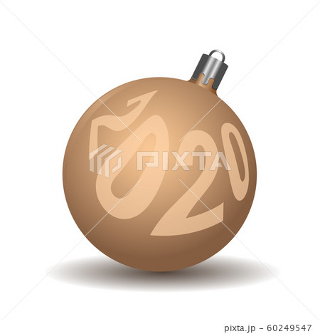Christmas ball with the text 2020. Vector icon Christmas ball with the text 2020. Vector icon 60249547