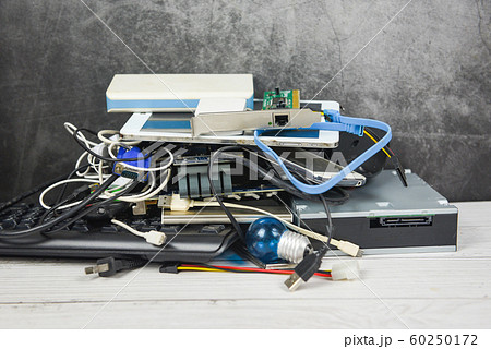 Electronics waste concept - Garbage electrical Electronics waste concept - Garbage electrical 60250172