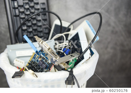 Electronics waste bin concept / Garbage electrical 60250176