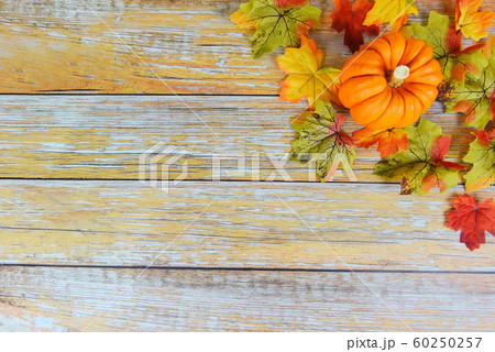 Autumn table setting with pumpkins holiday - 60250257