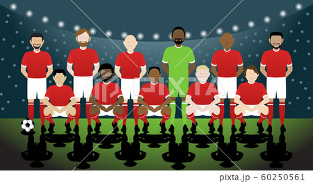 mens soccer team in football stadium mens soccer team in football stadium 60250561