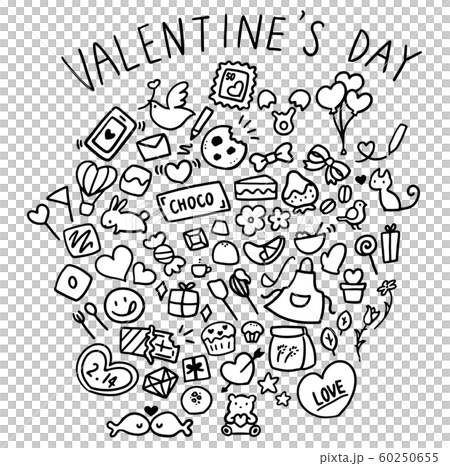 Handwritten Style Valentine S Day Illustration Stock Illustration