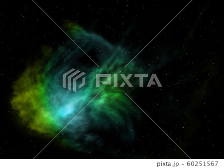 Far being shone nebula and star field. 3D 60251567