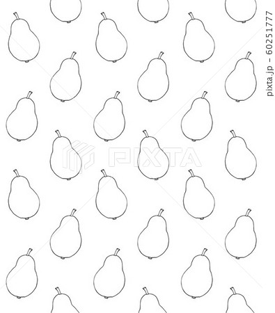 Vector seamless pattern of hand drawn outline pear 60251777