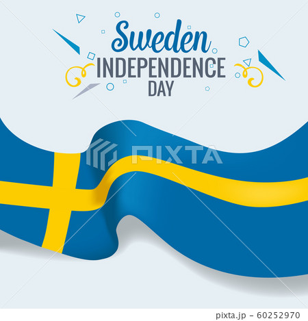 sweden indenpedence day celebration banner or poster vector template design	 60252970