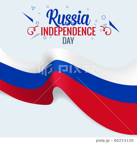 Isolated Russia Flag waving 3d Realistic fabric Isolated Russia Flag waving 3d Realistic fabric 60253130