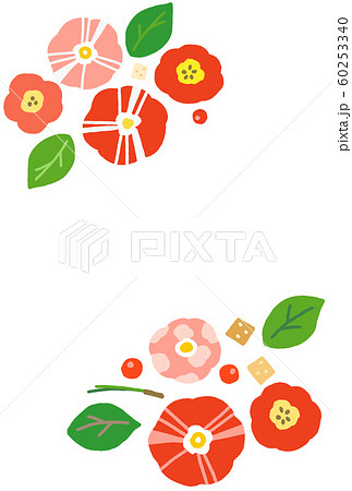 年賀状 椿の花 年賀状 椿の花 60253340