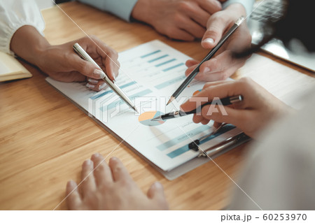 business people discussing on performance revenue 60253970