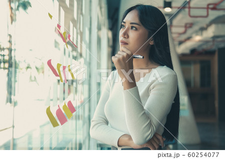 businesswoman woman thinking planning with businesswoman woman thinking planning with 60254077