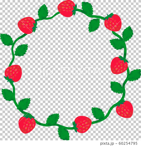 Strawberry circle frame - Stock Illustration [60254795] - PIXTA