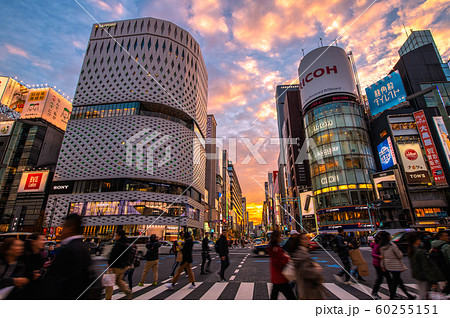 日本の東京都市景観　東京・銀座 60255151