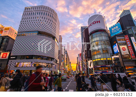 日本の東京都市景観　東京・銀座 60255152