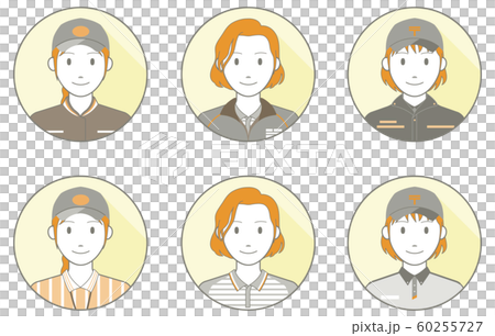 人物アイコン_輪郭線有_職業_女性08 60255727