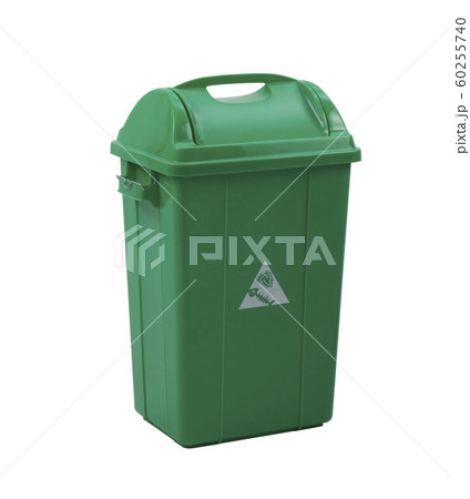 green trash bin for organic garbage isolated  60255740
