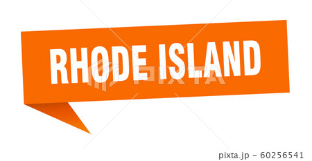 Rhode Island sticker. Orange Rhode Island signpost Rhode Island sticker. Orange Rhode Island signpost 60256541