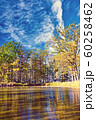 Small lake with several trees around in autumn 60258462