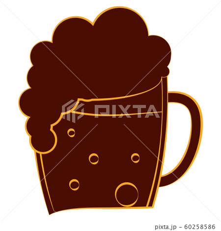 Sihlouette of a beer mug 60258586