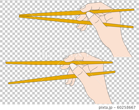 How to hold chopsticks correctly.eps 60258667