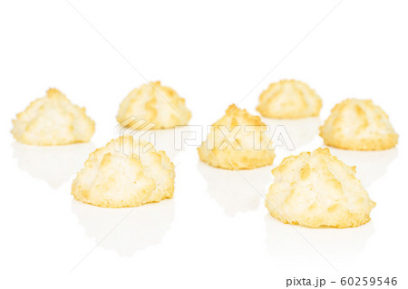 Plain coconut biscuit isolated on white Plain coconut biscuit isolated on white 60259546