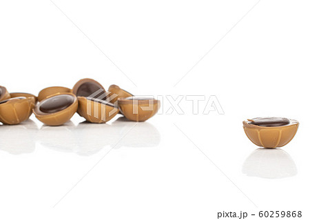 Sweet brown toffee isolated on white Sweet brown toffee isolated on white 60259868