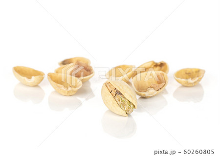 Salted pistachio isolated on white Salted pistachio isolated on white 60260805