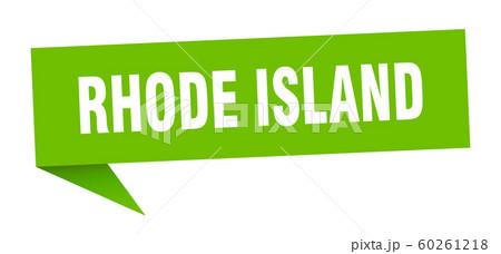 Rhode Island sticker. Green Rhode Island signpost 60261218