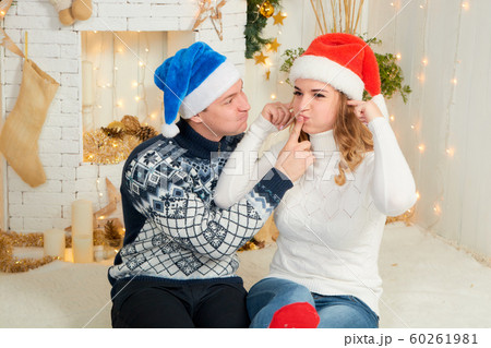 Beautiful young couple in love have fun on 60261981
