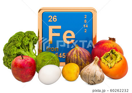 Foods Highest in Iron, 3D rendering Foods Highest in Iron, 3D rendering 60262232
