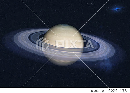 Planet Saturn Of Solar System Closeup In Theのイラスト素材