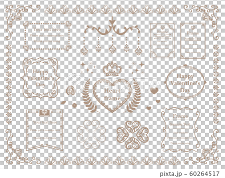 Elegant heart frame material - Stock Illustration [60264517] - PIXTA