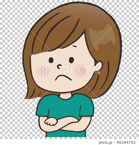 面部表情_思考(女性) 面部表情_思考(女性) 60264783