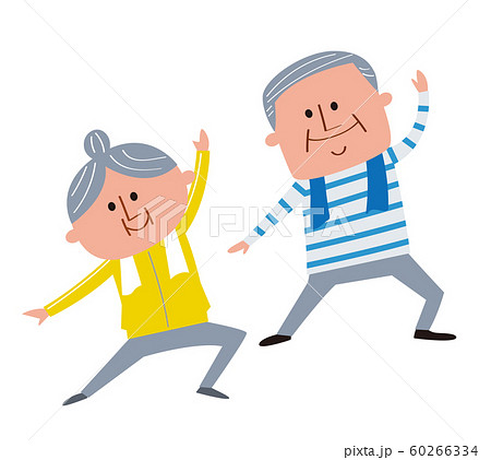 運動する老夫婦 運動する老夫婦 60266334