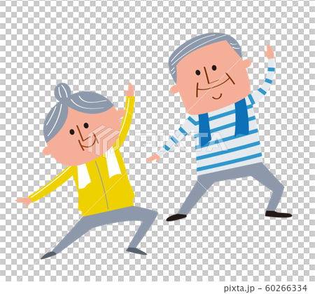 運動する老夫婦 運動する老夫婦 60266334