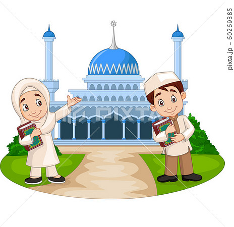 kartun muslim indonesia clipart