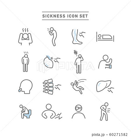 Sickness Icon Setのイラスト素材