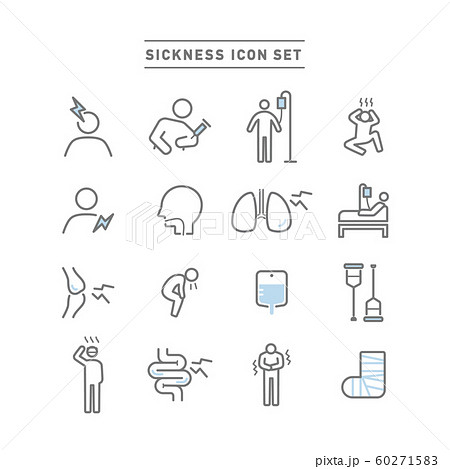 SICKNESS ICON SET 60271583