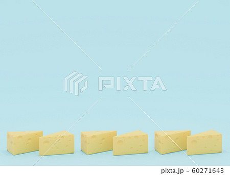 チーズイメージ背景3dcgの画像のイラスト素材