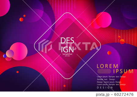Pink background with blue circles and abstract rhombus shape frame Pink background with blue circles and abstract rhombus shape frame 60272476