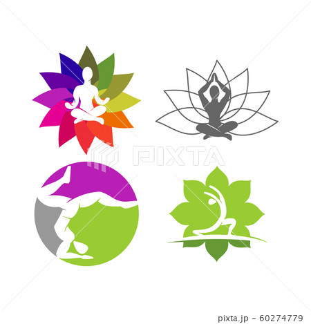 Yoga Abstract logo design emblem meditation Yoga Abstract logo design emblem meditation 60274779